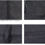 Party Wearing Gothic Jacquard Classic Style Black Men Trousers