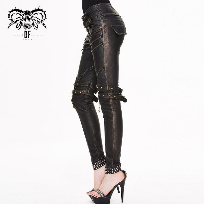 Black Brown Steampunk Trouses For Women Gothic High Waist Female Long Pants  Womens Large Size With Two Pockets XXXL   AliExpress Mobile