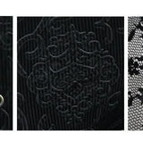 Women Pleated Palace Pattern Velveteen Lace Bell Bottomed Pants