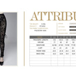 Gothic Black Queen Flocking Printing Sexy Women Elastic Waistband Mesh Leggings