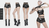 Pt129 Punk Patent Leather Sexy Shorts
