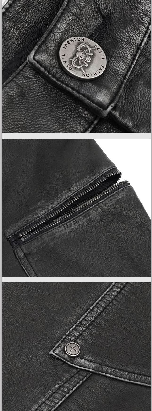 Punk Biker Block Shaped Patchwork Hand Rubbed Gray Women Leather Pants
