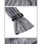 Sht05502 Cyberpunk Bright Black Pleated Blouse