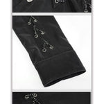Sht066 Punk Chain Drawstring Men Shirts