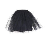 Gothic Formal Dress Accessory Women Multilayer Hard Mesh Black Bustle