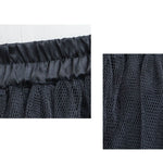 Gothic Formal Dress Accessory Women Multilayer Hard Mesh Black Bustle