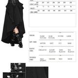 'Take a Bow' Flowy Punk Long Skirt with a Leather Waistband