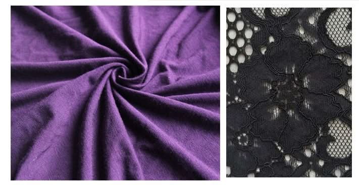 Gothic Purple Positioning Flower Elegant Women Lace Flared Long Sleeves Dress