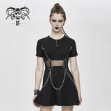 'Coraline' Cotton Punk Dress with Chains