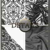 Daily Life Irregular Hem Court Flocking Printed Mesh Sexy Ladies Package Hip Fishtail Skirt