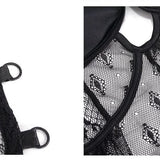 Sst001 Gothic Lace Stitching One Piece Swimsuit