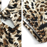Sst017 Leopard Printed Swimsuit Set