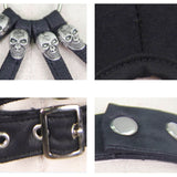 Daily Life Summer Strapless Sexy Girls Punk Cotton Mini Vest With Chocker