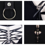 Everyday Summer Heart Shaped Hollow Out Modal Sexy Ladies Lace Up Vest
