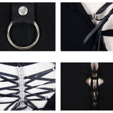 Everyday Summer Heart Shaped Hollow Out Modal Sexy Ladies Lace Up Vest