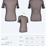 'Basket Case' Mesh Punk Round Neck T-Shirt