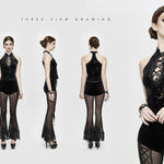 Stars And Moon Printing Daily Life Dense Velvet Sexy Ladies Vests