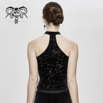 Stars And Moon Printing Daily Life Dense Velvet Sexy Ladies Vests