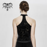 Stars And Moon Printing Daily Life Dense Velvet Sexy Ladies Vests
