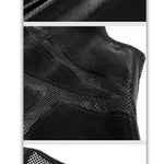 Tt161 Men Shiny Knit Patchwork Vest