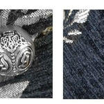 Gothic High Quality Western Fashion Black And Silver Palace Floral Men Short Waistcoats