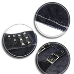Band Asymmetric Punk Rock Men Black Waistcoats With Pockets
