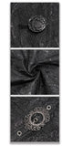 Darkness Gothic Festival Napoleon Collar Patterned Elegant Women Skinny Short Waistcoats