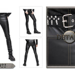 Best Seller Daily Wear Men Synthetic Leather Basic Model Punk Tight Trousers