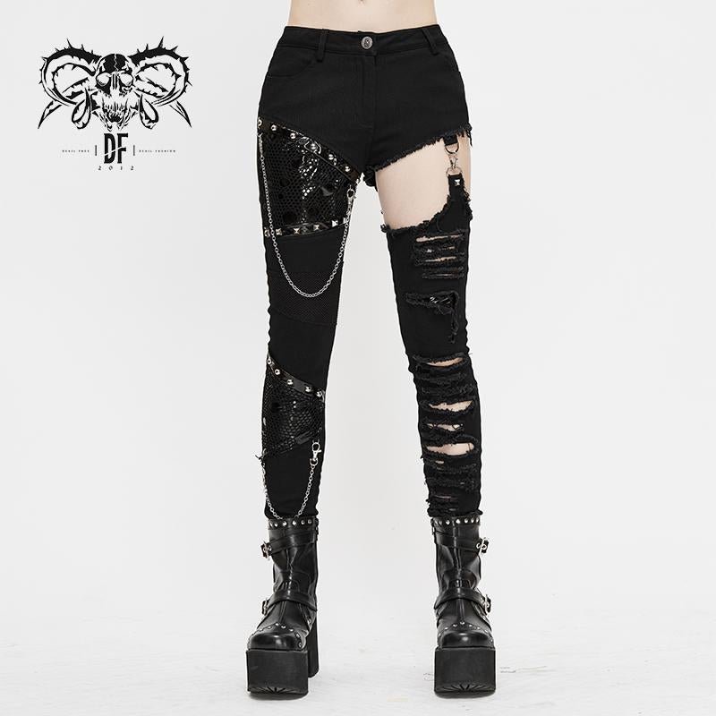 Rift Runner' Punk Pants With Chains – DevilFashion Official