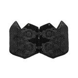 'Stay Out Of My Dreams' Gothic Jacquard Belt with Zipper
