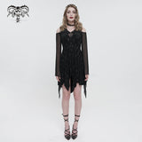 'Pitch Black' Gothic Crucifix Print Dress