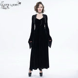 'Daisy' Velvet Fringed Lace Gothic Dress