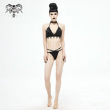 Sst010 Gothic Lace Halter Bikini Swimsuit Suit