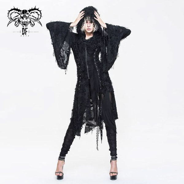 Violations' Distressed Punk Mesh Coat