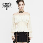 Pure Princess Lolita Everyday Wearing Off Shoulder Lantern Sleeves Girls Lace Top