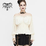Pure Princess Lolita Everyday Wearing Off Shoulder Lantern Sleeves Girls Lace Top
