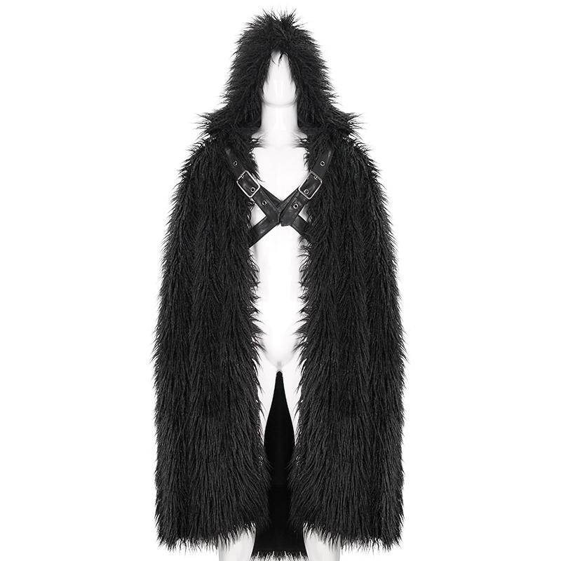 'Black Phoenix' Punk Fur Cloak