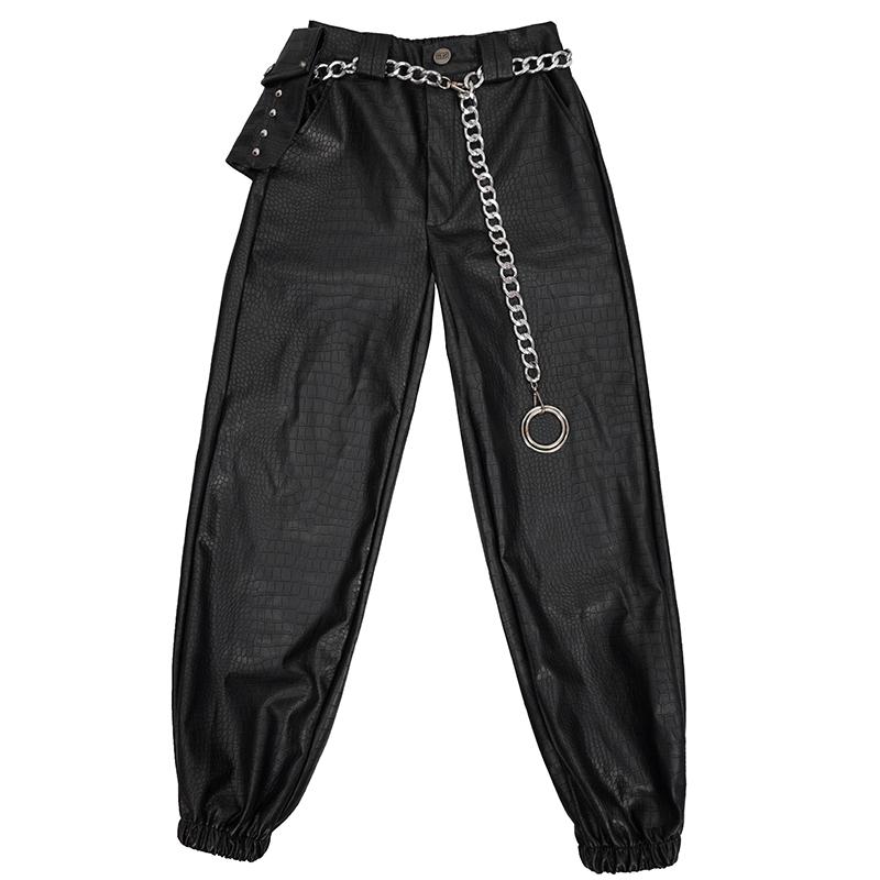 'Hunter's Night' Punk Cargo Pants With Chain And Bag