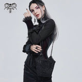 Mystic Misfit' Gothic Shoulder Bag With Chain (Black)