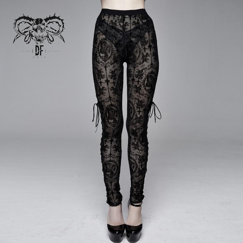 Soft Goth Leggings / Goth Yoga Pants / Goth Outfit With Inside