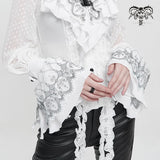 'Lotus Leaf' Embroidered  Gothic Sleeves