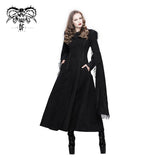 Hand Embroidered Shawl Black Double Sided Tweed Women Coat
