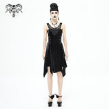 'Manifestation' Gothic Dress With Distressed Hemline