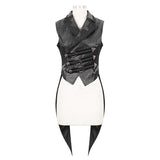 'Daemon' Gothic Swallow-tailed Buckled Vest