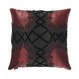 'Twisted' Gothic Cross-shaped Pillow (Sangria)