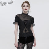 ‘Rosalie' Gothic Ruched Sleeves Top
