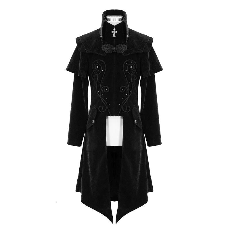 'Amon' Gothic Coat with Cape Collar – DevilFashion Official