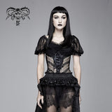 'Sorceress' Gothic Top with Corset Front