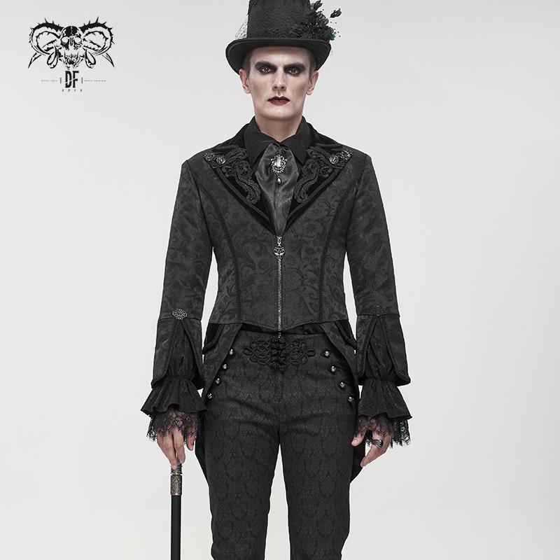 'Lucifer's Hymn' Gothic Patterned Swallowtail Coat