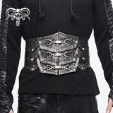 'Laying Down The Law' Punk Metallic Faux Leather Belt